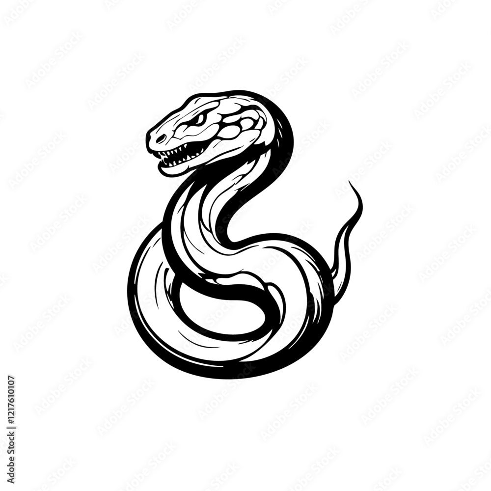 Fototapeta premium Snake Vector Logo Design