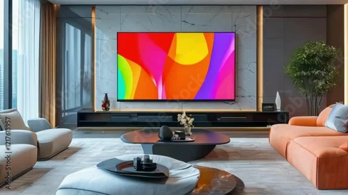 Modern Colorful TV Display

