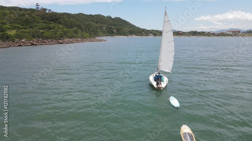 Boat - Sea -  Fishing - Brazil - Aerial Images (FHD4K)