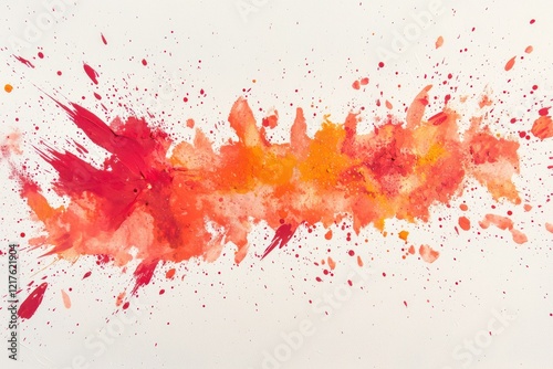 Dragon and cloud motif on fiery red and gold with chevron patterns