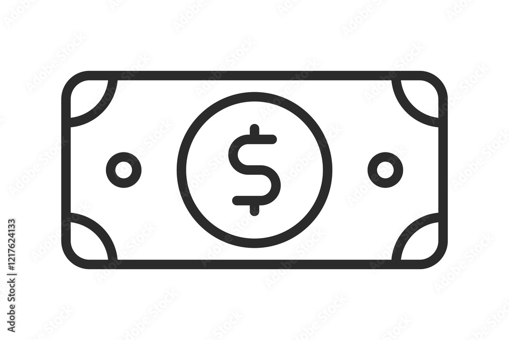 Dollar money icon with dollar sing. Linde icon. Dollar money icon with dollar sing. Linde icon.
