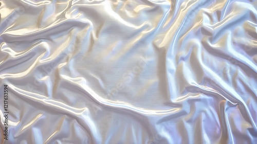A smooth cotton T-shirt arranged flat on a white background, highlighted by delicate soft shadows for a natural look