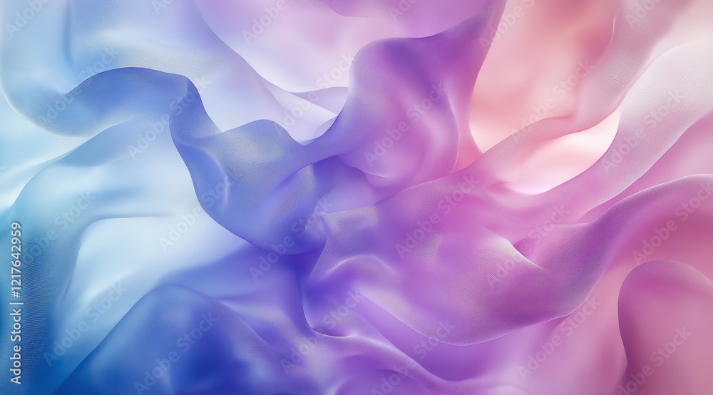 Fototapeta premium Attractive abstract background in blue and light blue tones with waves and wavy shapes. Beautiful vibrant background