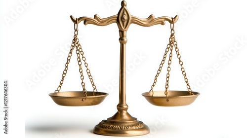 Antique Brass Scales Symbol of Justice and Balance