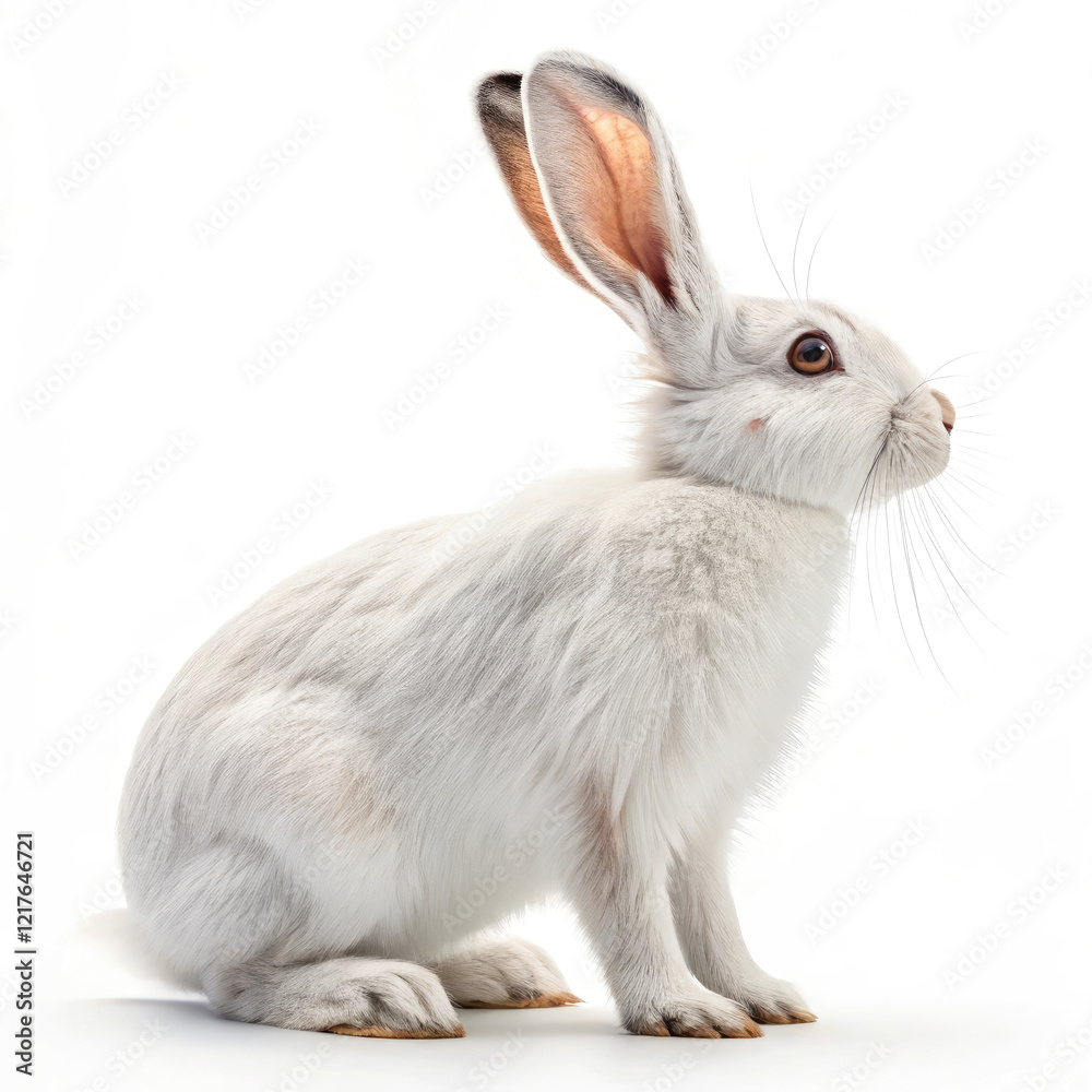 Obraz premium white rabbit isolated on white