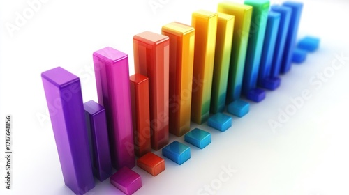 Colorful Bar Chart Visualization for Average Reading Statistics in Business Data Management Analysis photo