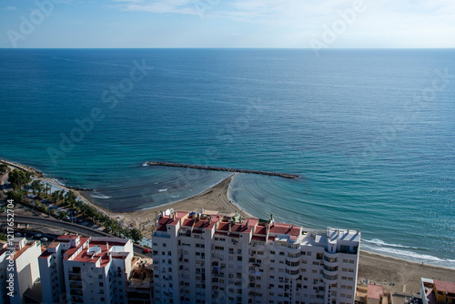 aerial view of the mediterranean shore at alicante
