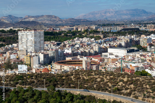 aerial view of the mediterranean shore at alicante