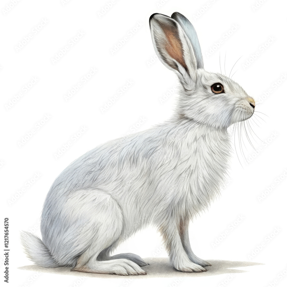 Obraz premium white rabbit isolated on white