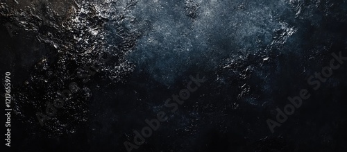 Glossy Black Abyss Texture Background Ideal for Text Placement and Creative Design Projects Featuring Dark and Mysterious Aesthetic photo