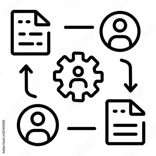 Change request icon in linear style 