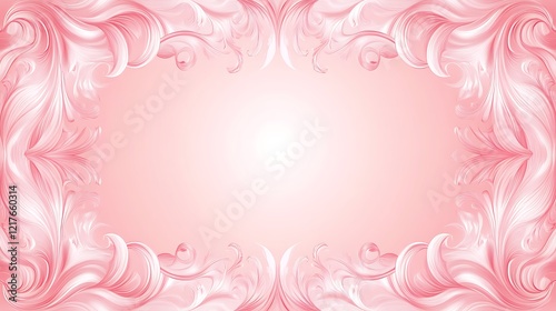 Pink Floral Frame Design Elegant Background