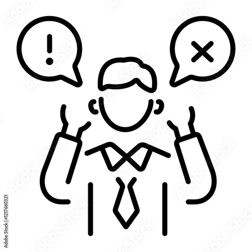 Missed opportunity icon in linear style 