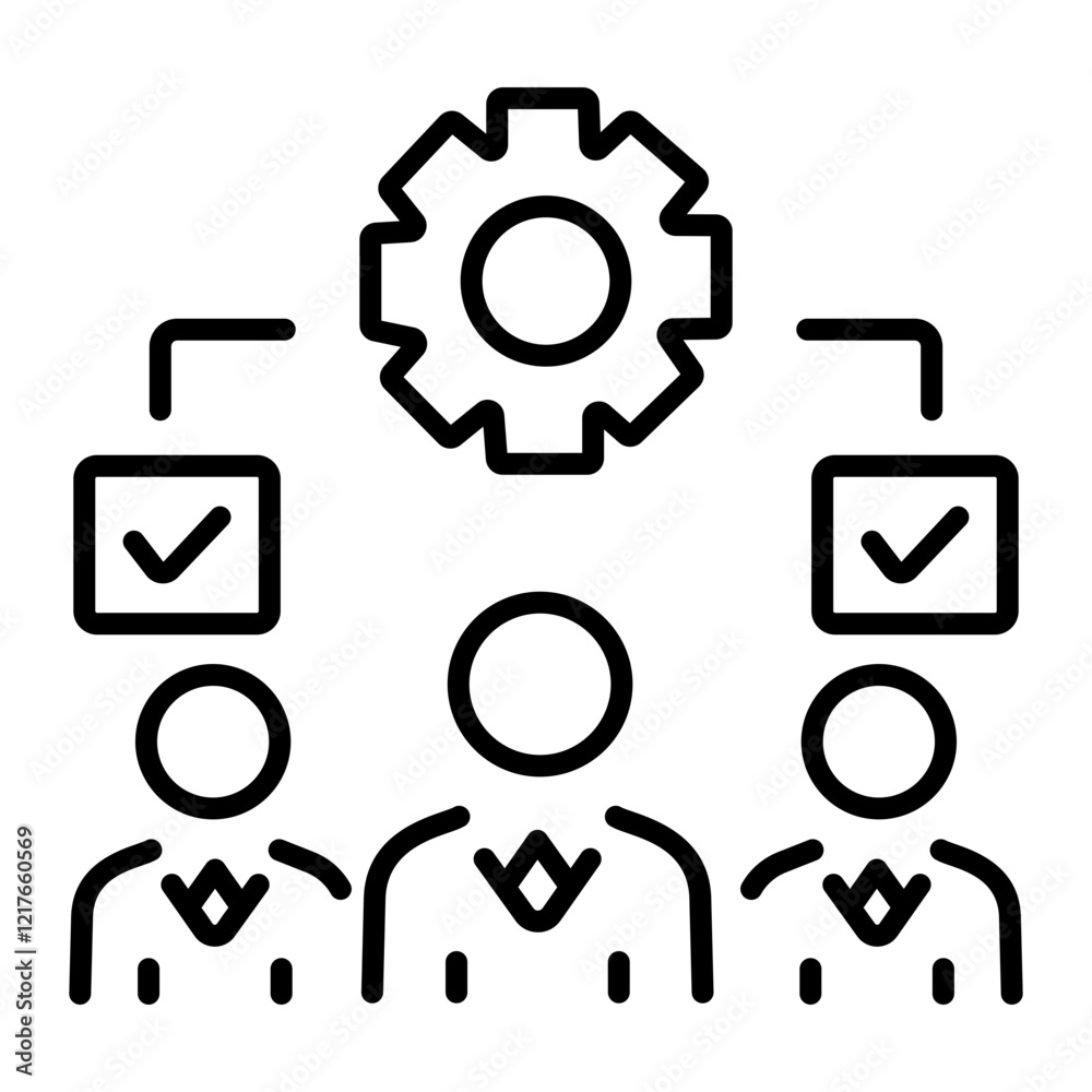 A line style icon of resource allocation A line style icon of resource allocation