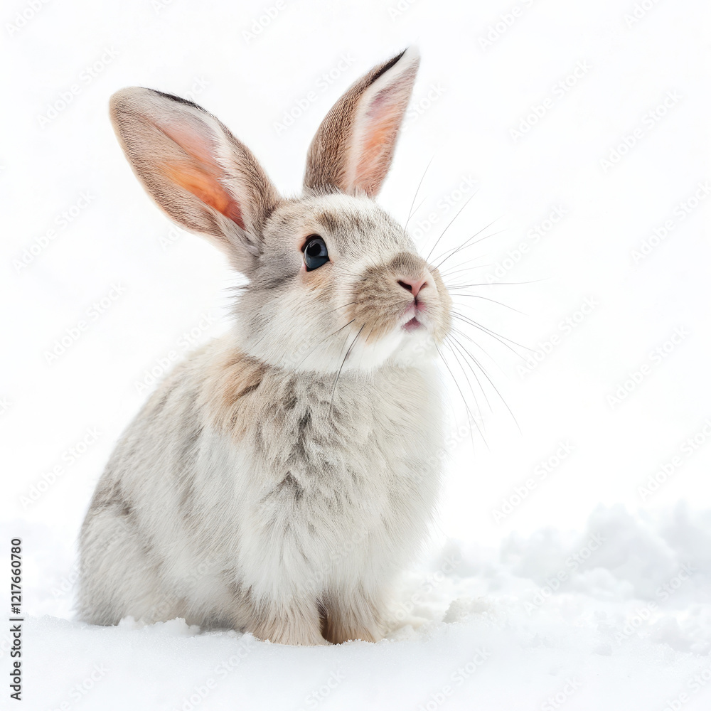 white rabbit isolated on white white rabbit isolated on white