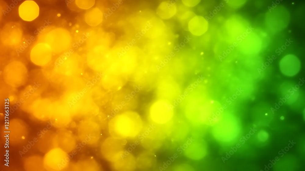 Obraz premium Abstract Gold Green Bokeh Light Background