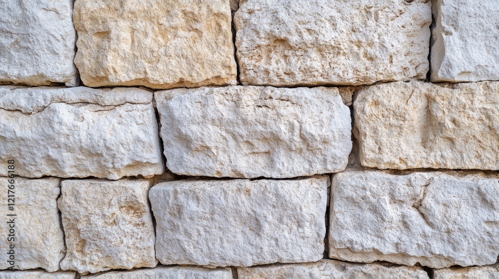 Textured stone wall background with irregular shaped natural stones in light colors and visible mortar joints Copy Space Textured stone wall background with irregular shaped natural stones in light colors and visible mortar joints Copy Space