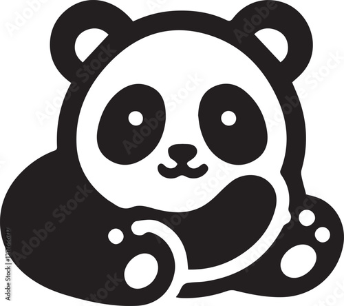 panda bear with a bamboo