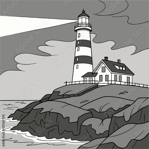 lighthouse on the island
