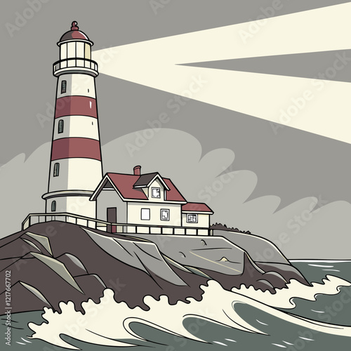 lighthouse on the island