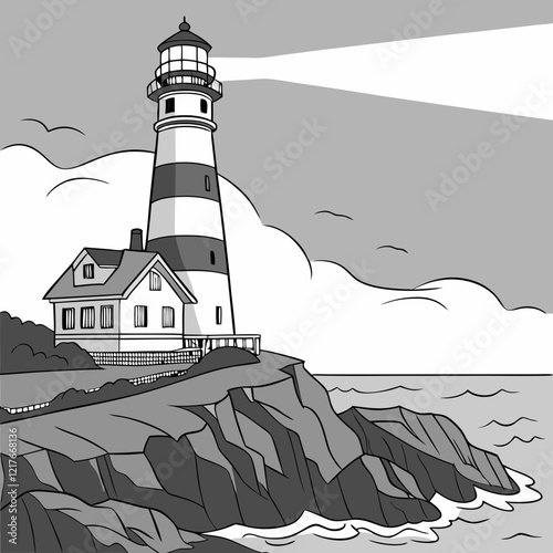 lighthouse on the island