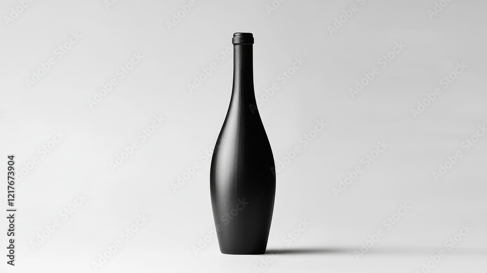 Elegant Black Wine Bottle with Sleek Design Elegant Black Wine Bottle with Sleek Design