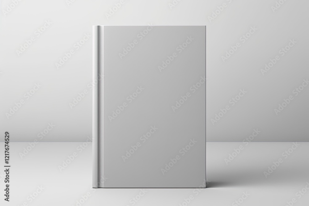Blank Gray Hardcover Book on Bookstore Showcase. 3D Rendering Illustration Mock-up of Tabletop Hardback Book with White Background on Shelf Blank Gray Hardcover Book on Bookstore Showcase. 3D Rendering Illustration Mock-up of Tabletop Hardback Book with White Background on Shelf