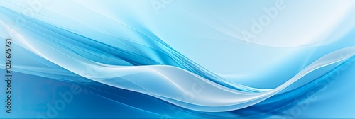 Blue Gradient Abstract Banner Background for Cool Designs: Blurred Blank Space with Colours