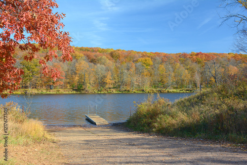 Vibrant Autumn Color Along The St. Croix River In Wild River State Park - Eastern Minnesota