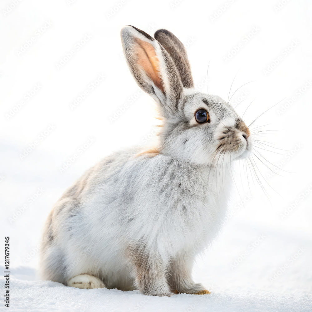 Obraz premium white rabbit isolated on white