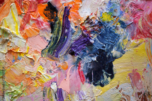 farben ölfarben acryl abstrakt malerei pastos transparent dick spachtel bunt ...