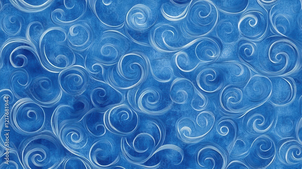 Abstract Blue Swirl Pattern Seamless Watercolor Texture Whimsical Spiral Design Artistic Background Abstract Blue Swirl Pattern Seamless Watercolor Texture Whimsical Spiral Design Artistic Background