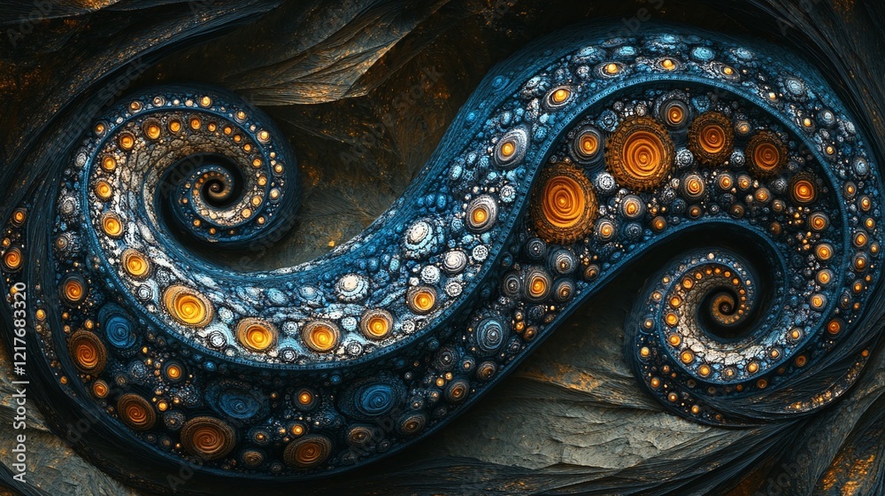 Obraz premium abstract organic background with tentacles 