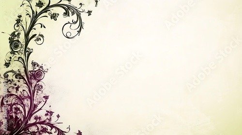 Elegant Floral Design Corner Ornament Background