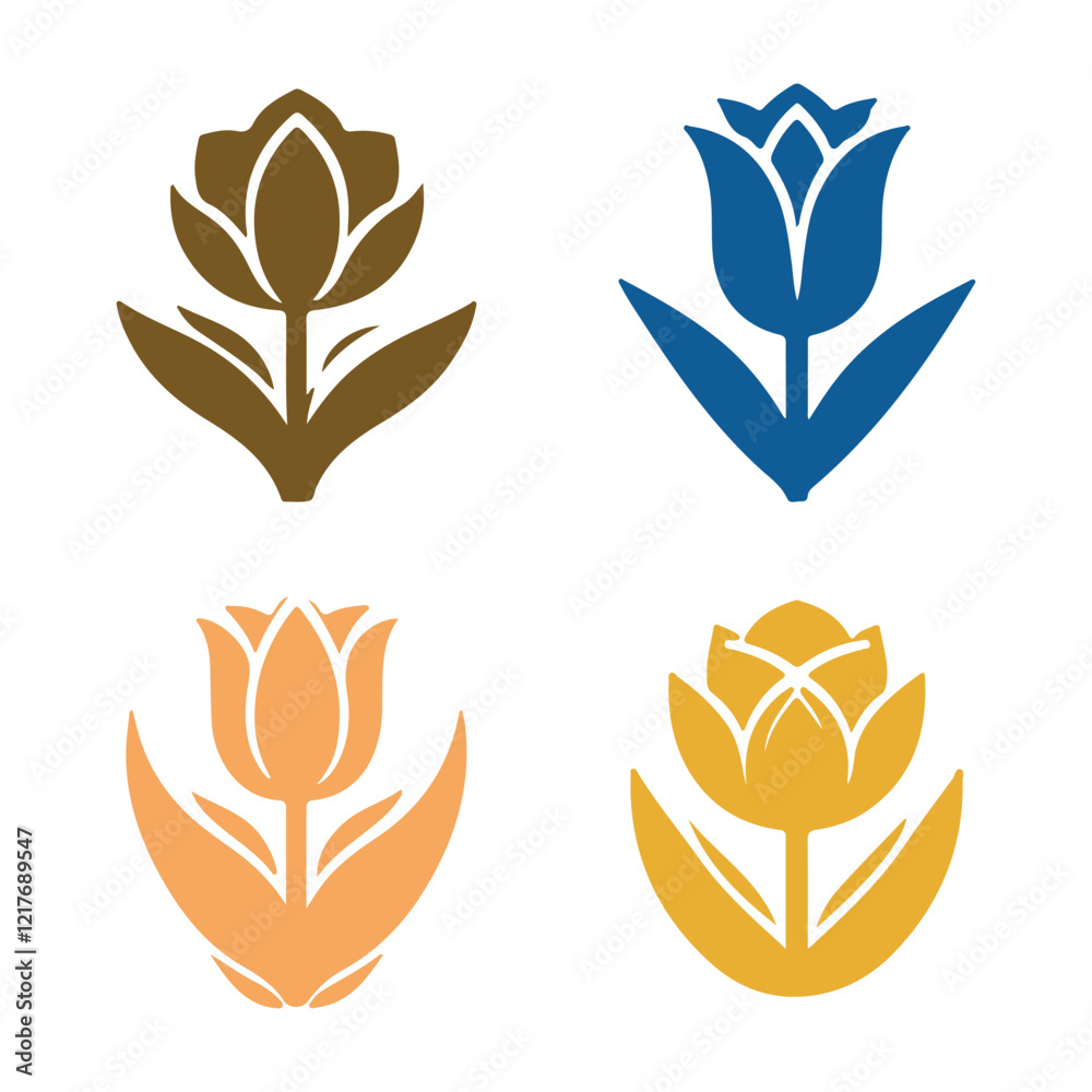 Vector of Botanical sets and logos Vector of Botanical sets and logos