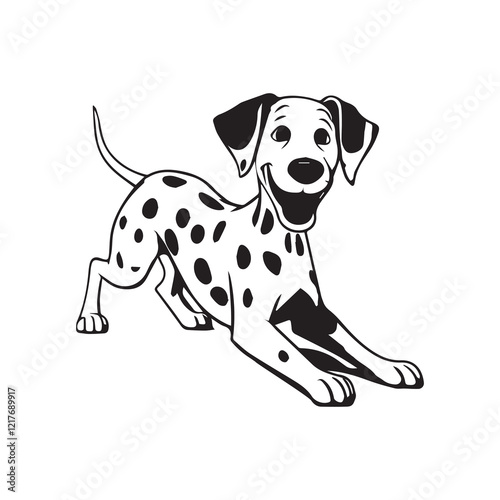 Dalmatian Dogs Illustration, Dalmatian Dog Vector, Dalmatian Dog EPS, Dalmatian Dog SVG, Dalmatian Dog Clipart