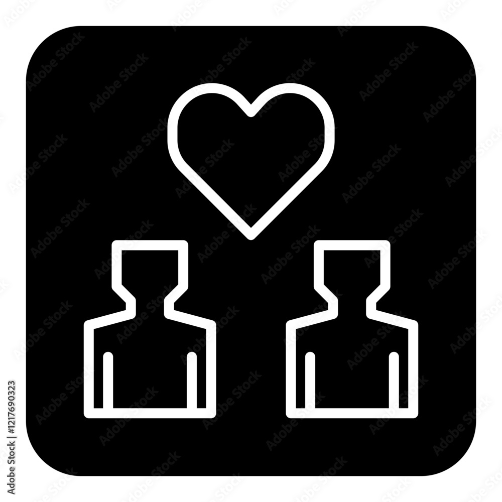 love design icon, icon with basic love design.