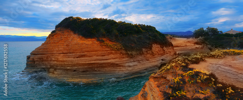 scenic greek island, wonderful view on Corfu photo