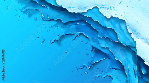 Ocean lagoon bay turquoise blue azure water surface, closeup. tropical mediterranean beach water background. blue ripped sea water as swimming pool. Sapphire Lagoon. Illustration photo