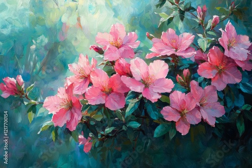 Colorful flowering plants in a vibrant garden during springtime