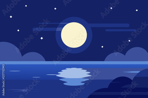 moon over the sea