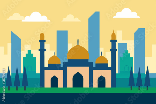 taj mahal vector illustration