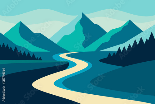mountain road in the mountains