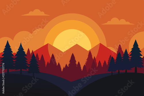 sunrise in mountains