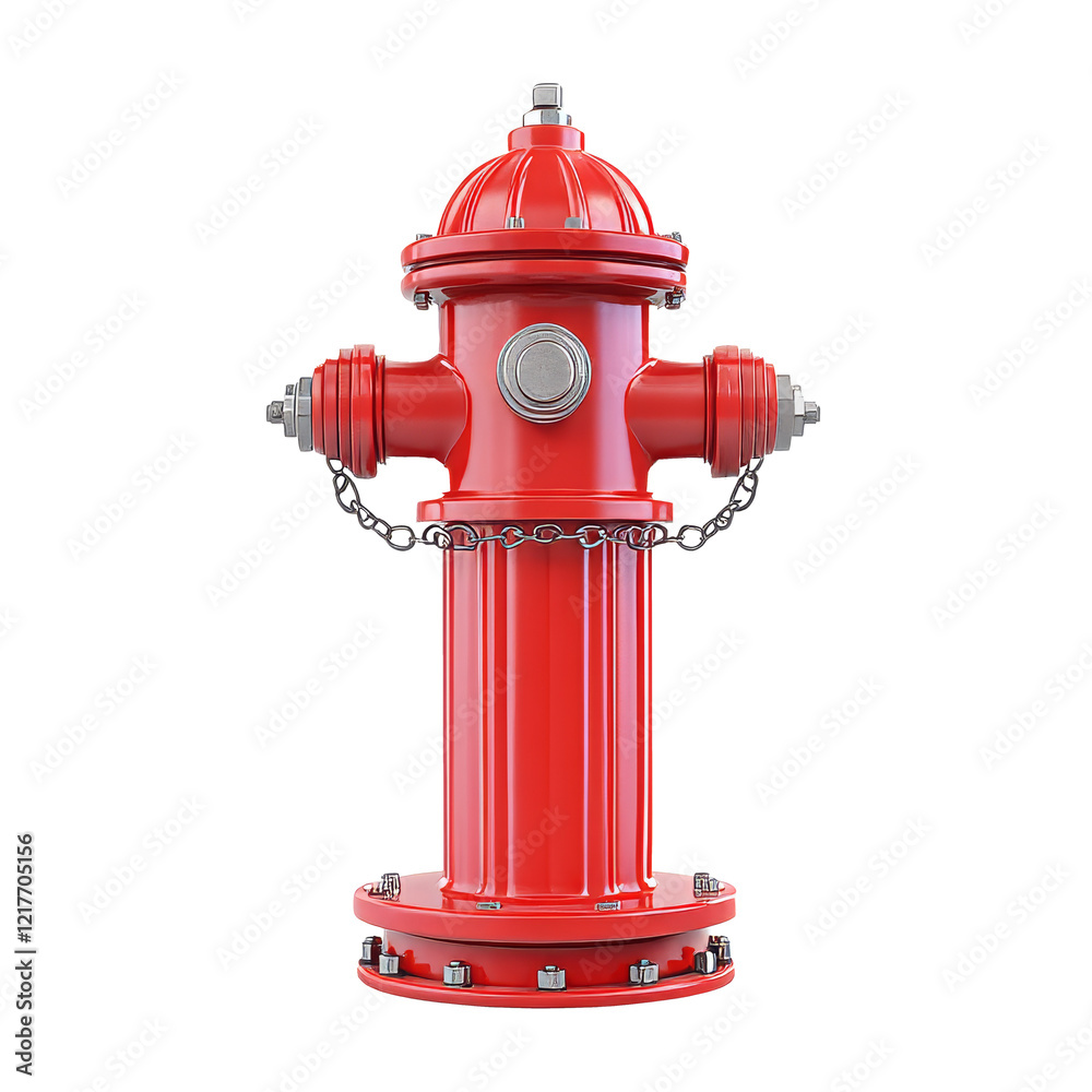 A 3D render of a fire extinguisher icon, designed in a simple and modern style, placed on a white A 3D render of a fire extinguisher icon, designed in a simple and modern style, placed on a white