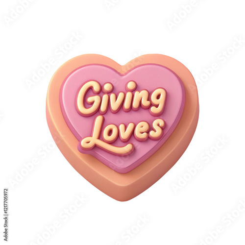 giving loves, 3D illustration icon photo