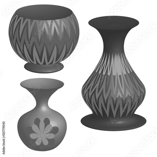 vase on white background