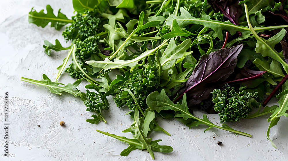 A bunch of greens including kale, spinach, and romaine lettuce. generated using AI A bunch of greens including kale, spinach, and romaine lettuce. generated using AI