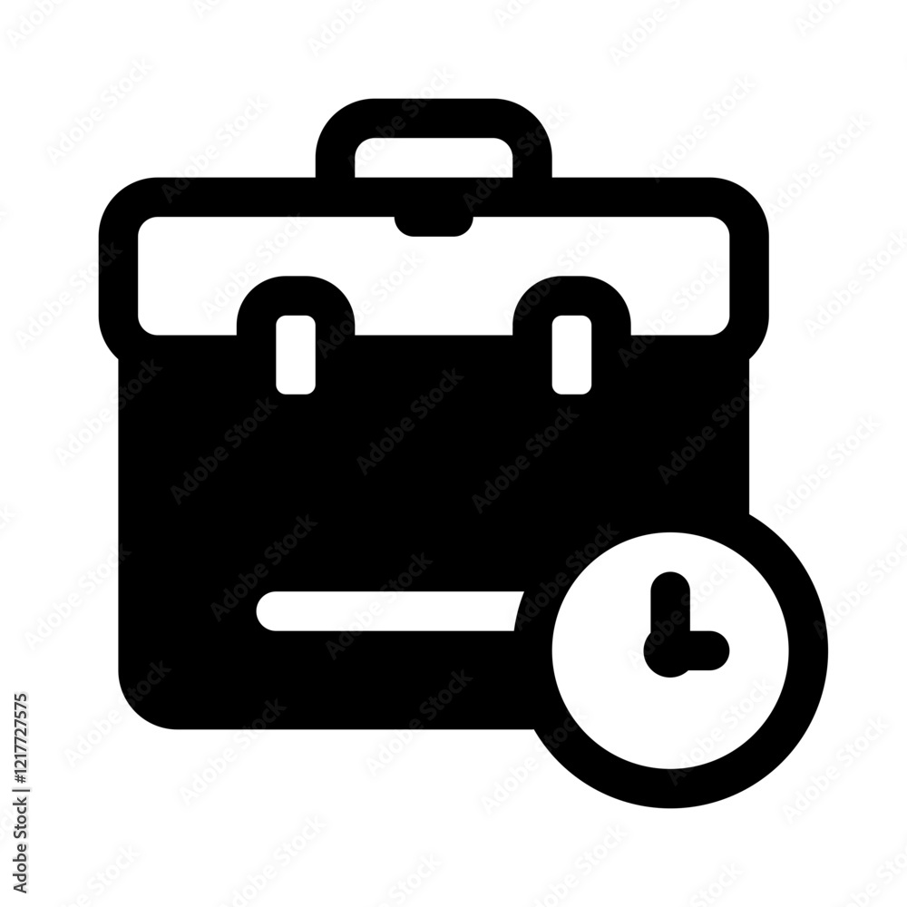 Working Hours Glyph Icon. Single icon, glyph vector icon Working Hours Glyph Icon. Single icon, glyph vector icon