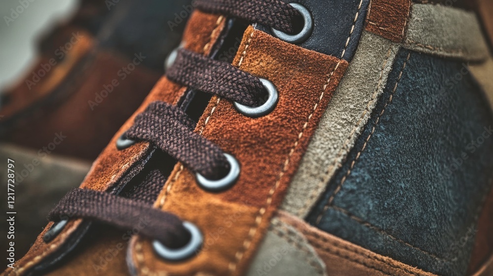 Classic Suede Shoe with Soft Textures and Depth of Field Classic Suede Shoe with Soft Textures and Depth of Field